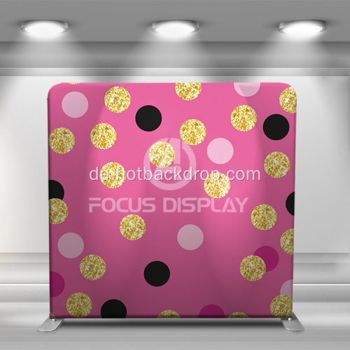 Pink Dot 10*8ft gerade Kissenbezugspannungs -Stoffanzeige